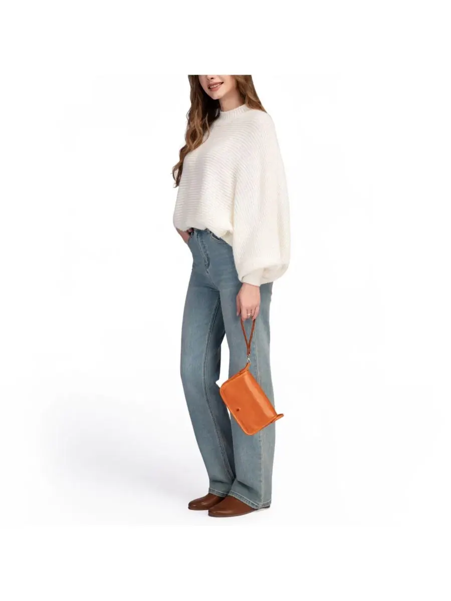 Мини-сумочка через плечо «Анютины глазки» Old Trend — изображение 6 из 7, коричневый