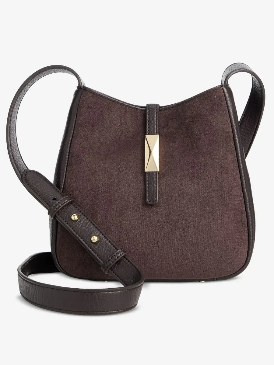 Сумка через плечо из эко-кожи Dersi Suede I.N.C. International Concepts — изображение 1 из 7, сливовый