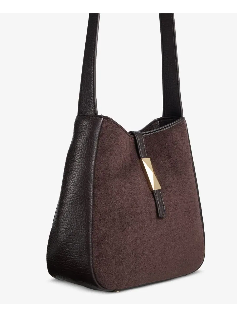 Сумка через плечо из эко-кожи Dersi Suede I.N.C. International Concepts — изображение 3 из 7, сливовый