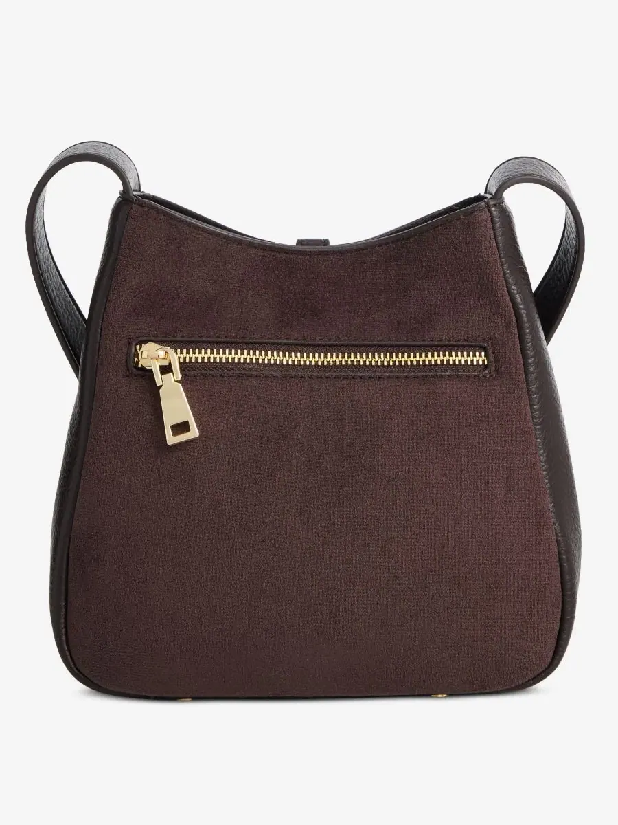 Сумка через плечо из эко-кожи Dersi Suede I.N.C. International Concepts — изображение 4 из 7, сливовый