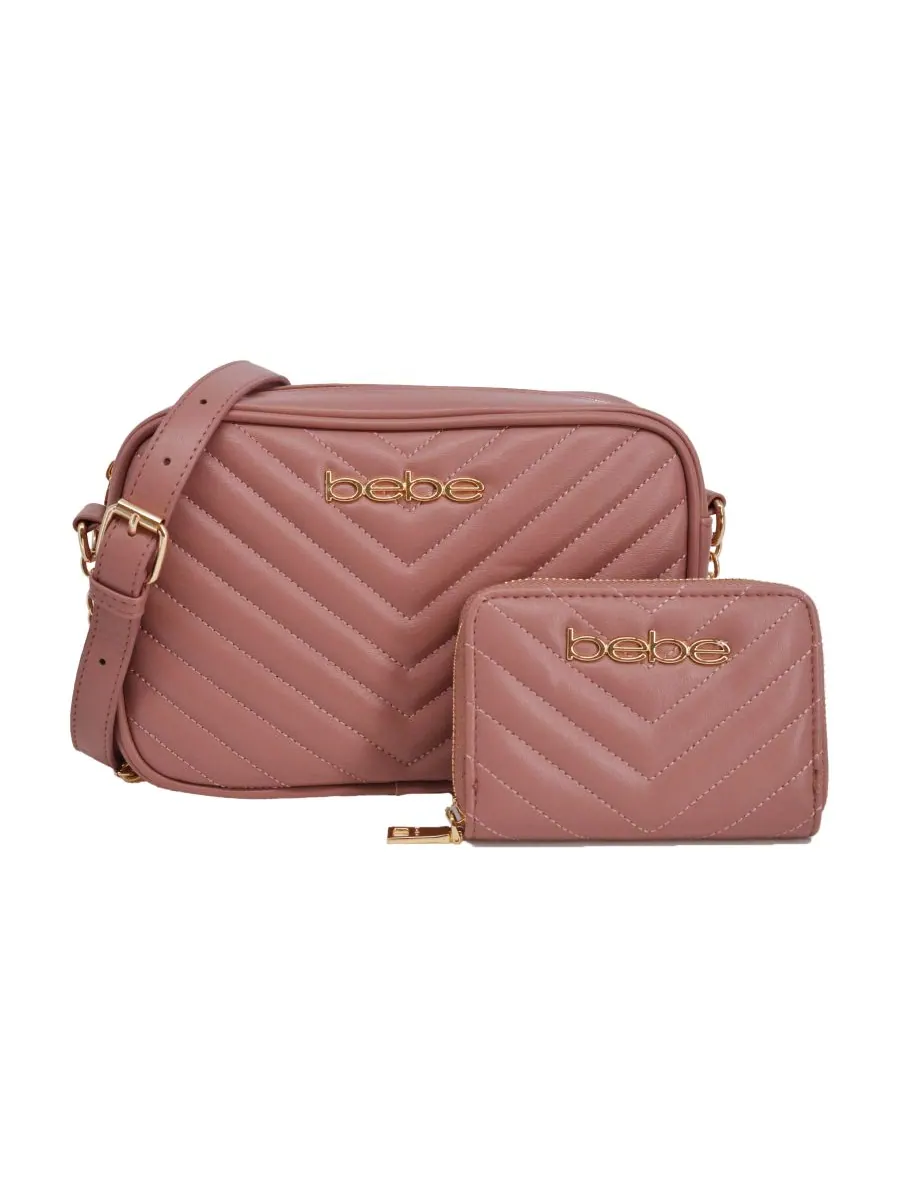 Женская сумка через плечо Tyler Camera с кошельком Bebe, Dark Blush — изображение 1 из 6