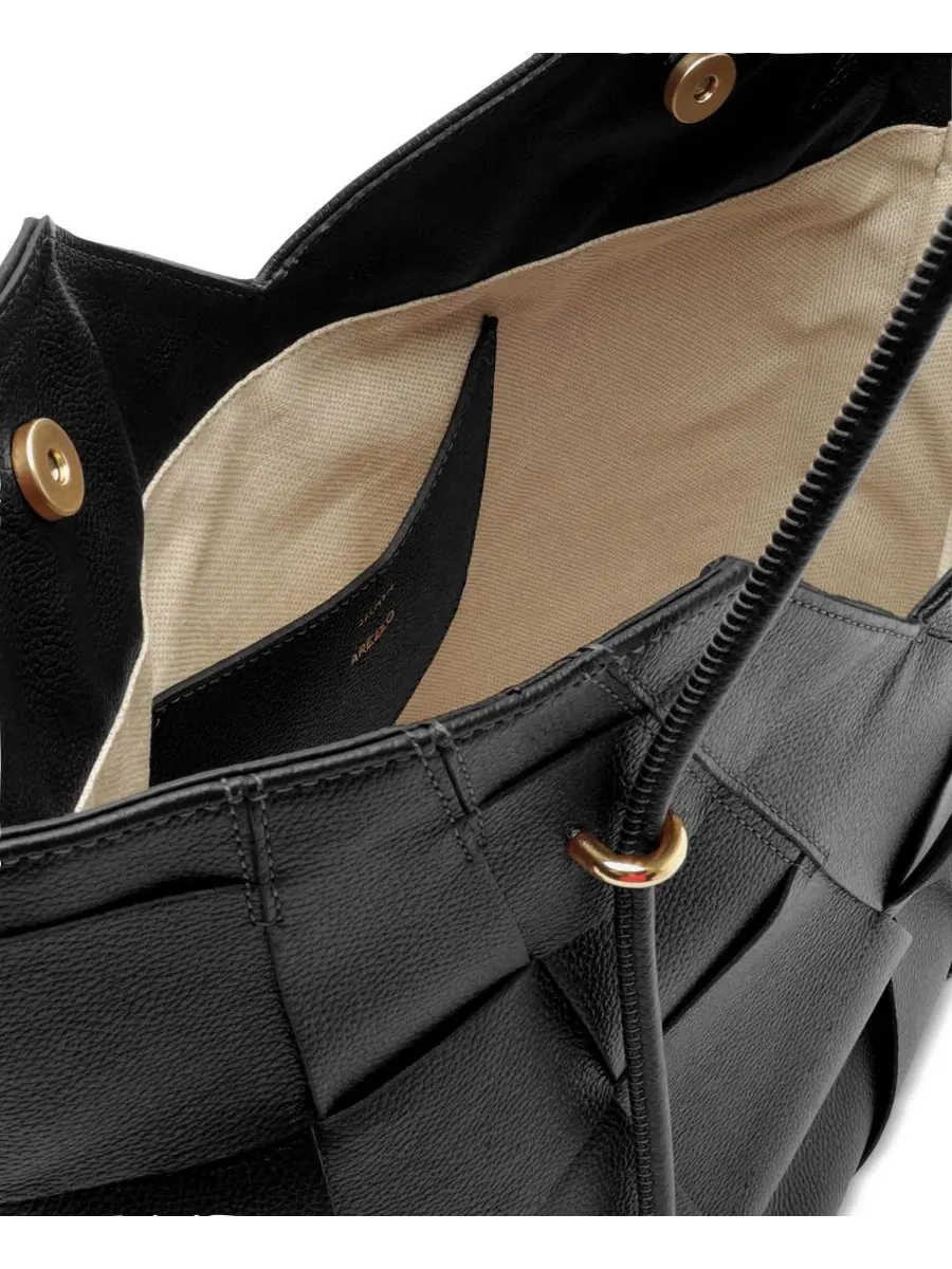 Сумка-шопер Sarah Large Leather Tote Arezzo — изображение 4 из 5, черный