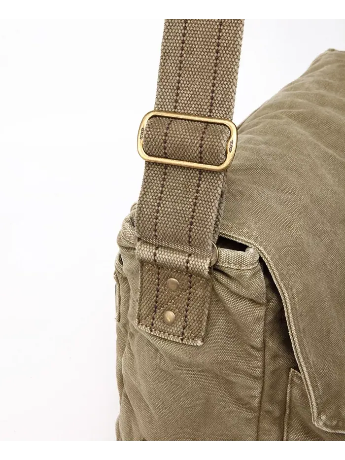 Сумка-мессенджер Coastal Canvas TSD BRAND — изображение 9 из 11, оливковый