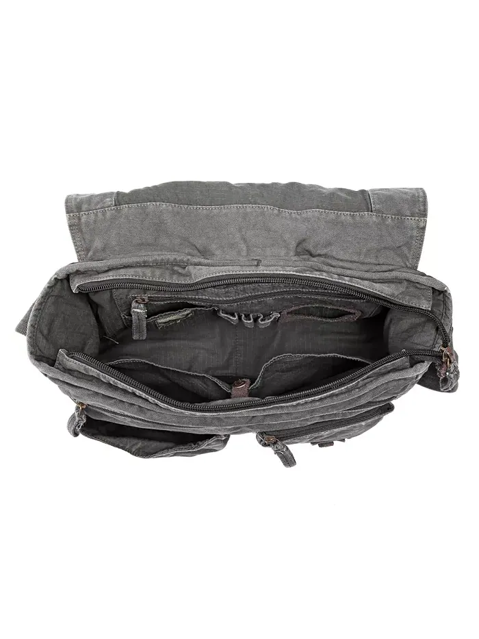 Сумка-мессенджер Coastal Canvas TSD BRAND — изображение 3 из 10, темный серый