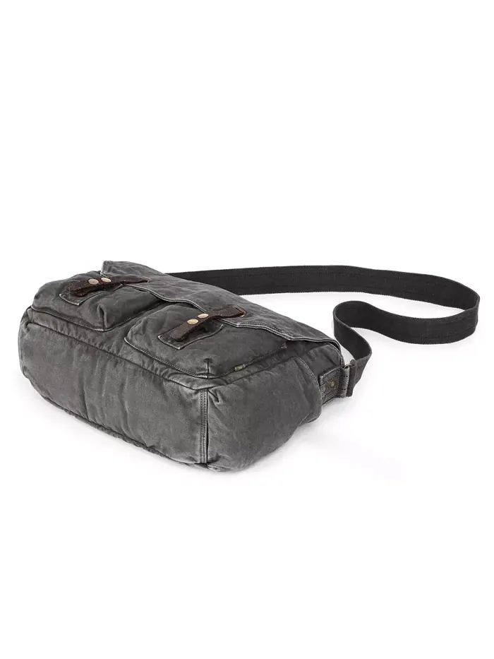 Сумка-мессенджер Coastal Canvas TSD BRAND — изображение 5 из 10, темный серый