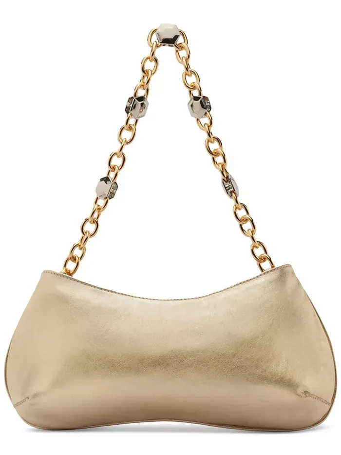 Сумка Luna Small Leather Baguette Arezzo — изображение 1 из 7, платиновый