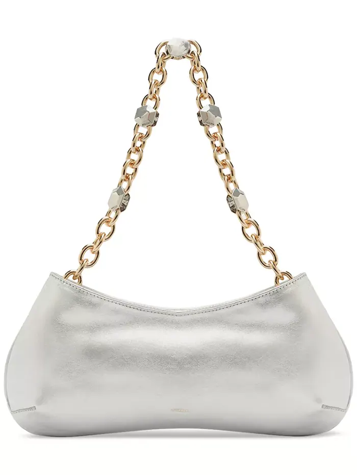 Сумка Luna Small Leather Baguette Arezzo — изображение 1 из 7, серебряный