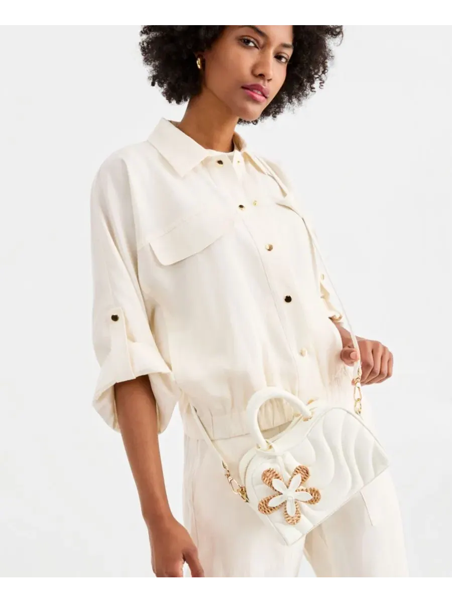 Мини-сумочка Aydenn Mini Wave Satchel Handbag I.N.C. International Concepts — изображение 6 из 7, яркий белый