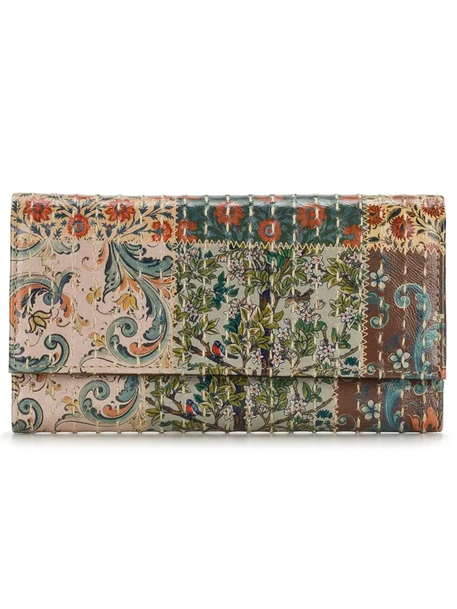 Кошелек Teressa Leather Snap Nordic Patchwork Patricia Nash — изображение 1 из 4, многоцветный