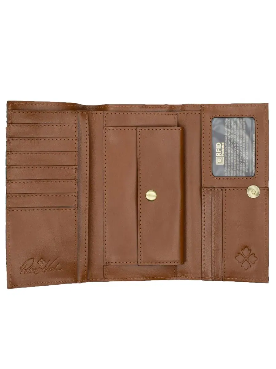 Кошелек Teressa Leather Snap Nordic Patchwork Patricia Nash — изображение 3 из 4, многоцветный