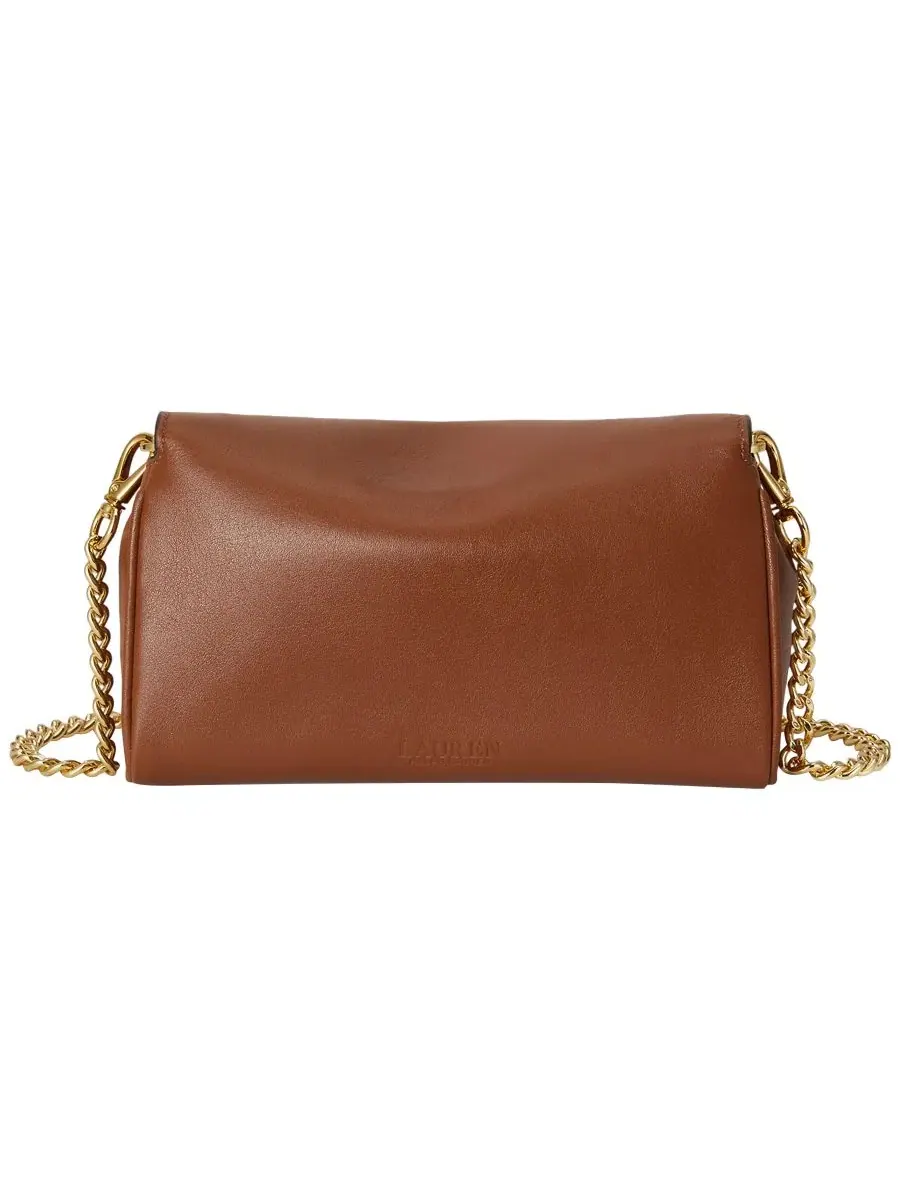 Кошелек-кроссбоди Turnlock Leather Wristlet Lauren Ralph Lauren — изображение 2 из 6, бежевый