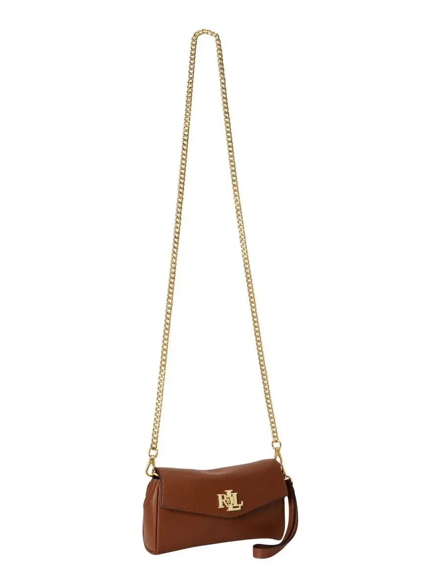 Кошелек-кроссбоди Turnlock Leather Wristlet Lauren Ralph Lauren — изображение 3 из 6, бежевый