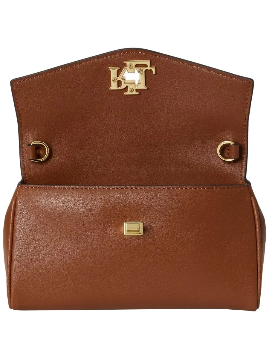 Кошелек-кроссбоди Turnlock Leather Wristlet Lauren Ralph Lauren — изображение 6 из 6, бежевый