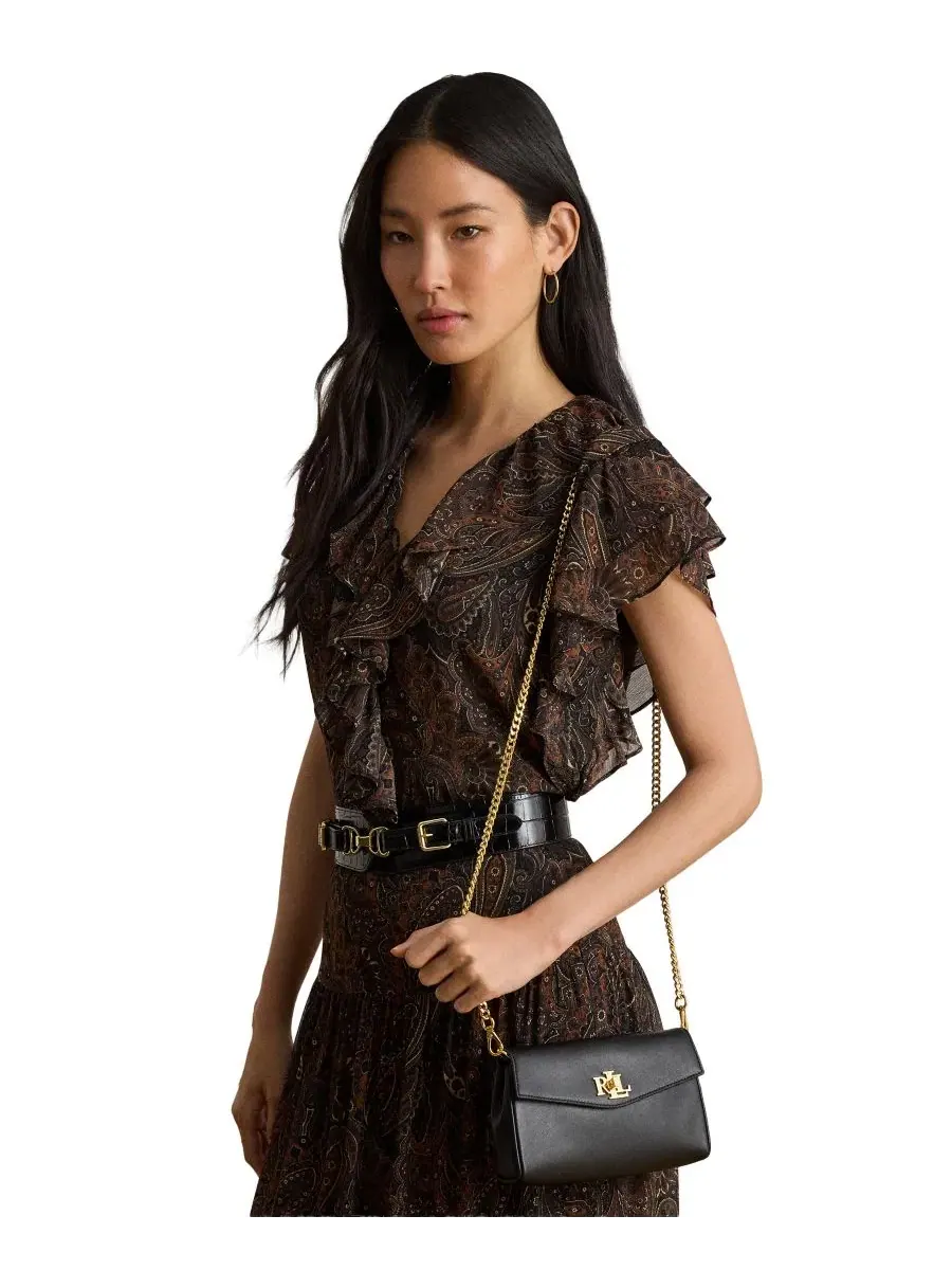 Кошелек-клатч с цепочкой Lauren Ralph Lauren — изображение 3 из 7, черный