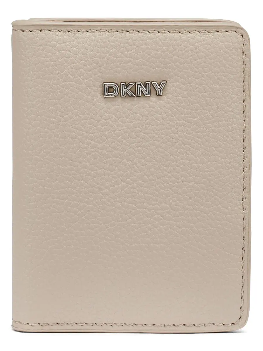 Мини-портмоне Lilah с застежкой-кнопкой в коробке Dkny — изображение 1 из 5, бежевый
