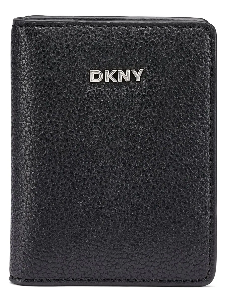 Мини-портмоне Lilah с застежкой-кнопкой в коробке Dkny — изображение 1 из 5, черный
