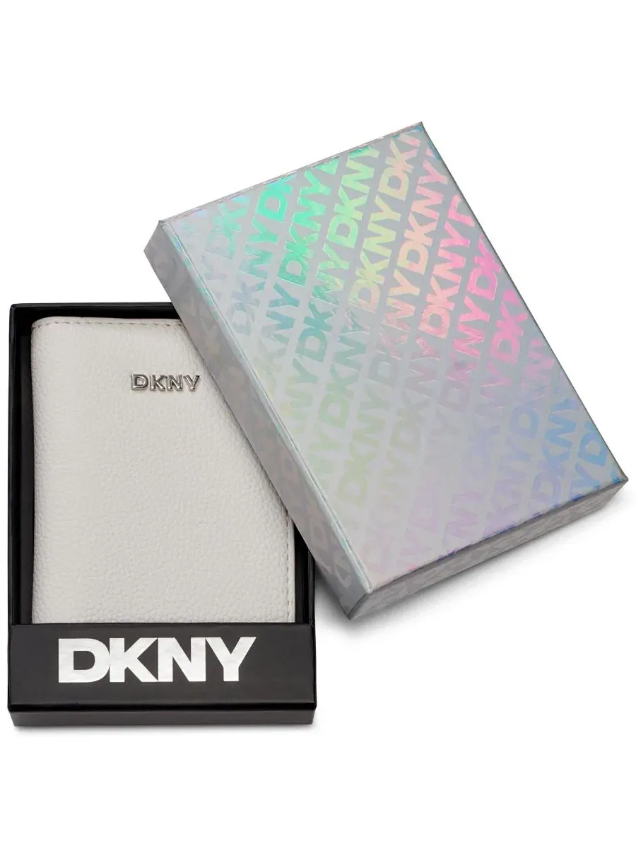 Мини-портмоне Lilah с застежкой-кнопкой в коробке Dkny — изображение 5 из 5, белый