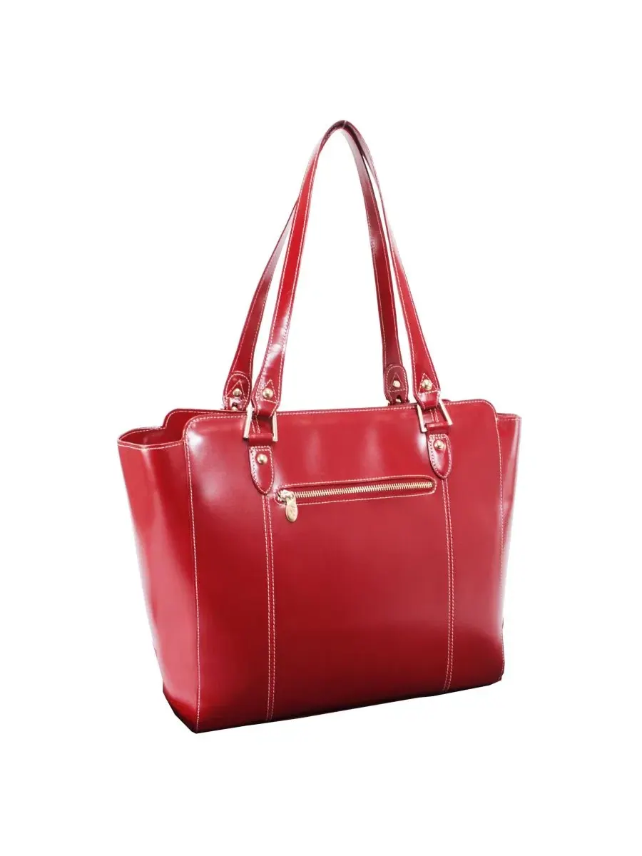 Сумка-шопер с ключницей Alicia Ladies Tote with Tablet Pocket McKlein — изображение 3 из 12, красный