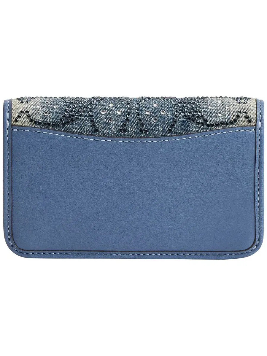 Картхолдер COACH Essential Crystal Denim Signature Slim — изображение 2 из 3, джинсовый синий