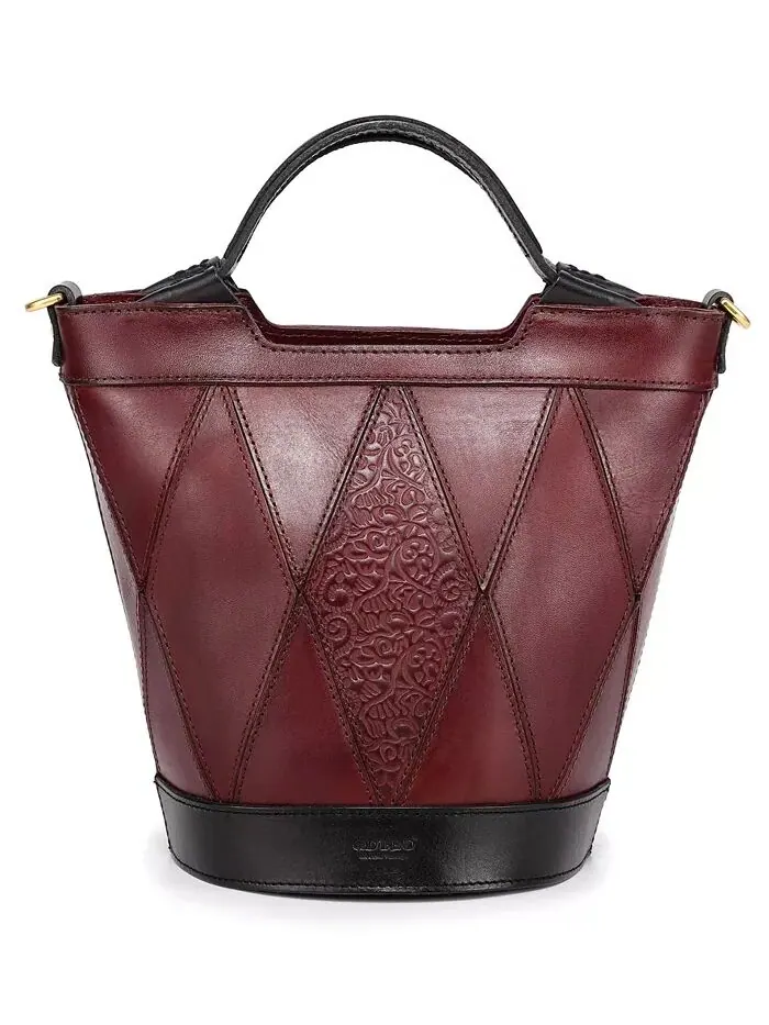 Женская мини-сумка Primrose из натуральной кожи OLD TREND — изображение 9 из 12, коричневый