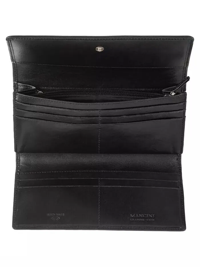 Безопасный трехслойный кошелек South Beach RFID Mancini — изображение 4 из 5, черный