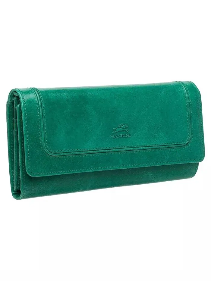 Безопасный трехслойный кошелек South Beach RFID Mancini — изображение 2 из 5, зеленый