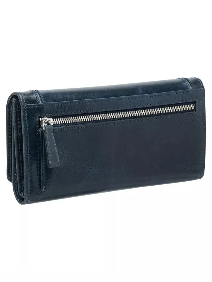 Безопасный трехслойный кошелек South Beach RFID Mancini — изображение 3 из 5, синий