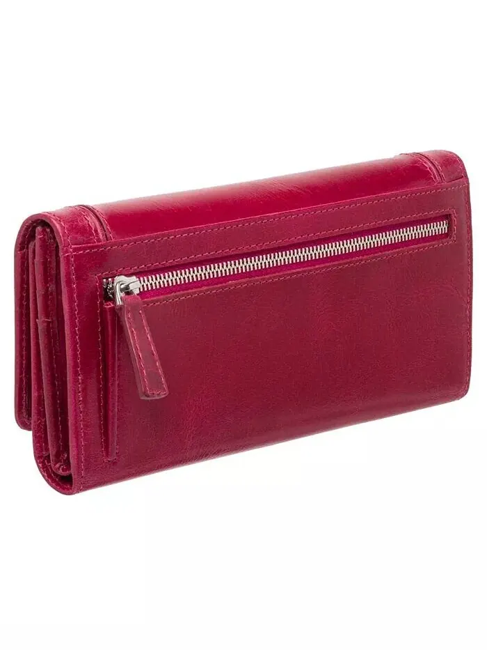 Безопасный трехслойный кошелек South Beach RFID Mancini — изображение 3 из 5, розовый