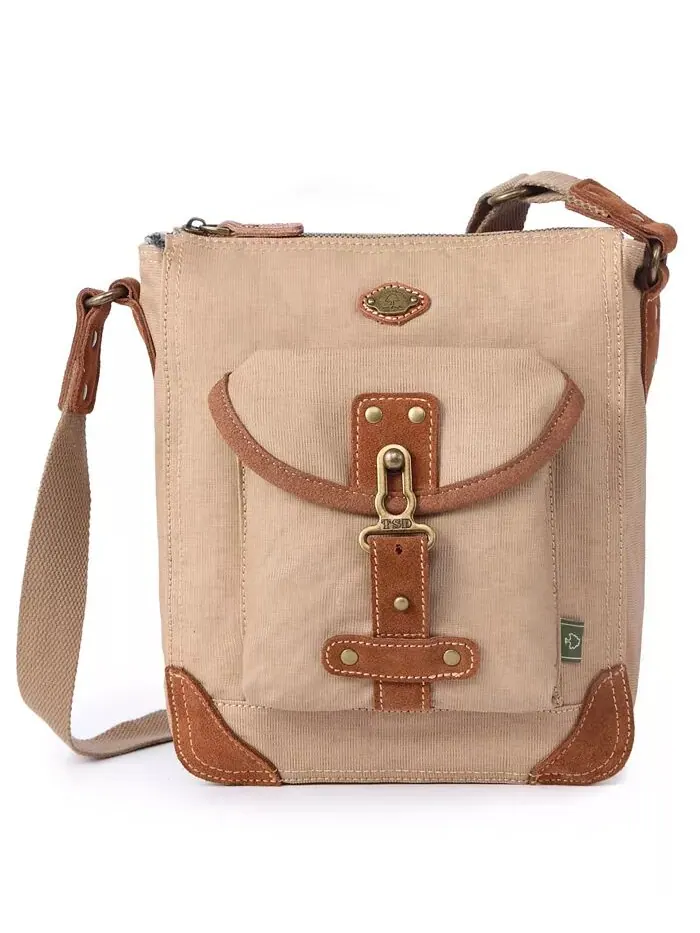 Сумка через плечо Dolphin Canvas TSD BRAND — изображение 1 из 18, бежевый