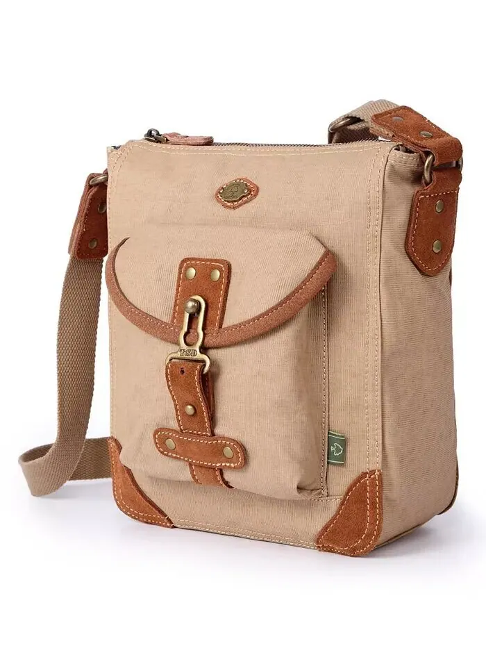 Сумка через плечо Dolphin Canvas TSD BRAND — изображение 6 из 18, бежевый