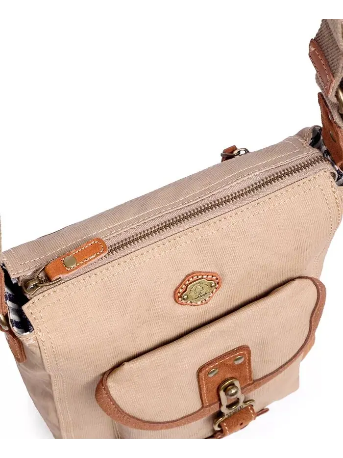 Сумка через плечо Dolphin Canvas TSD BRAND — изображение 9 из 18, бежевый