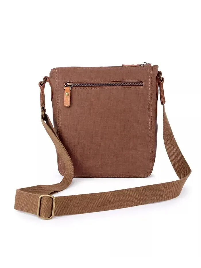 Сумка через плечо Dolphin Canvas TSD BRAND — изображение 17 из 23, коричневый