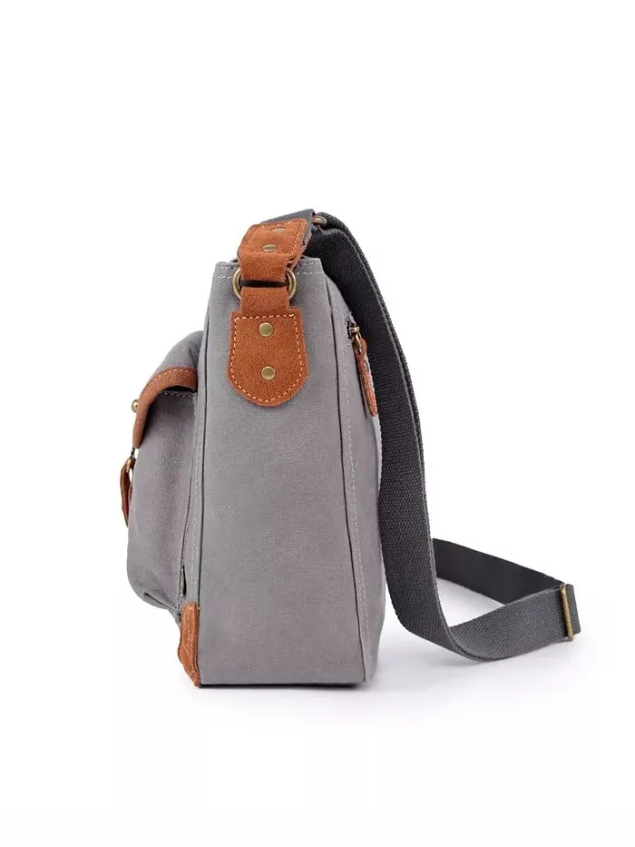 Сумка через плечо Dolphin Canvas TSD BRAND — изображение 7 из 18, серый