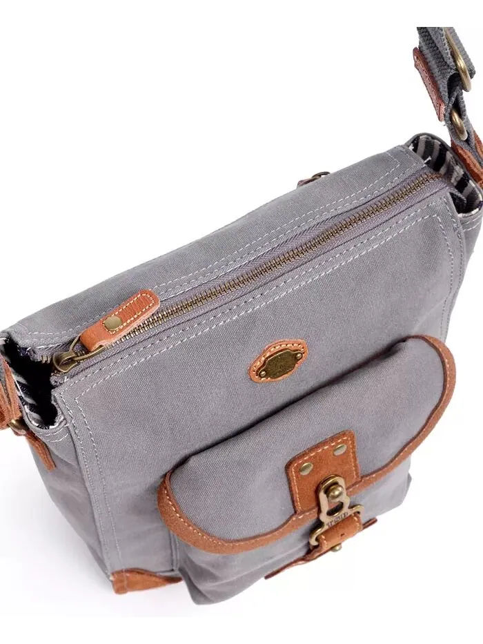 Сумка через плечо Dolphin Canvas TSD BRAND — изображение 9 из 18, серый