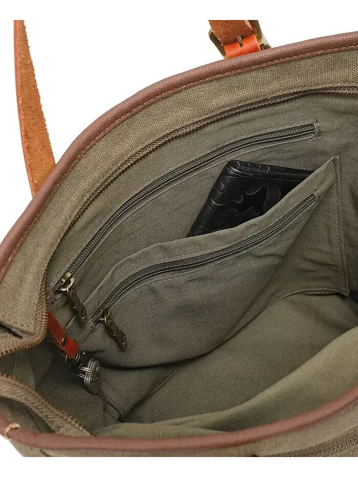 Сумка-тоут из красного дерева TSD BRAND — изображение 4 из 16, оливковый