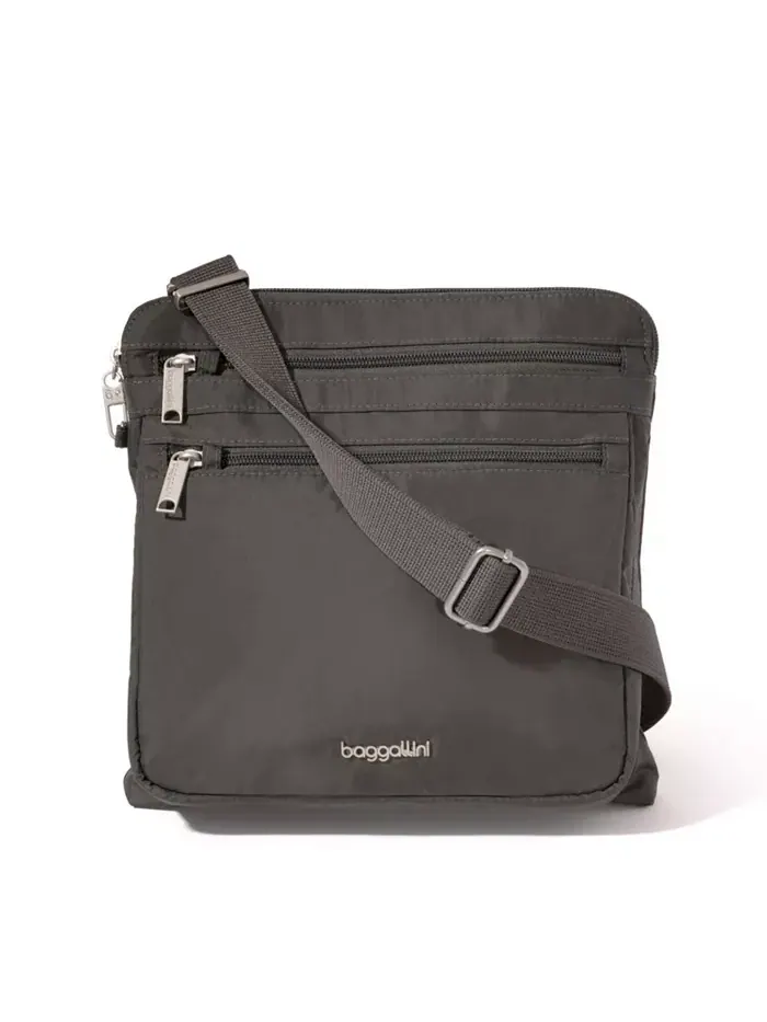 Сумка кросс-боди Baggillini Securtex Anti-Theft Large с защитой от кражи Baggallini — изображение 1 из 5, полуночный цветок
