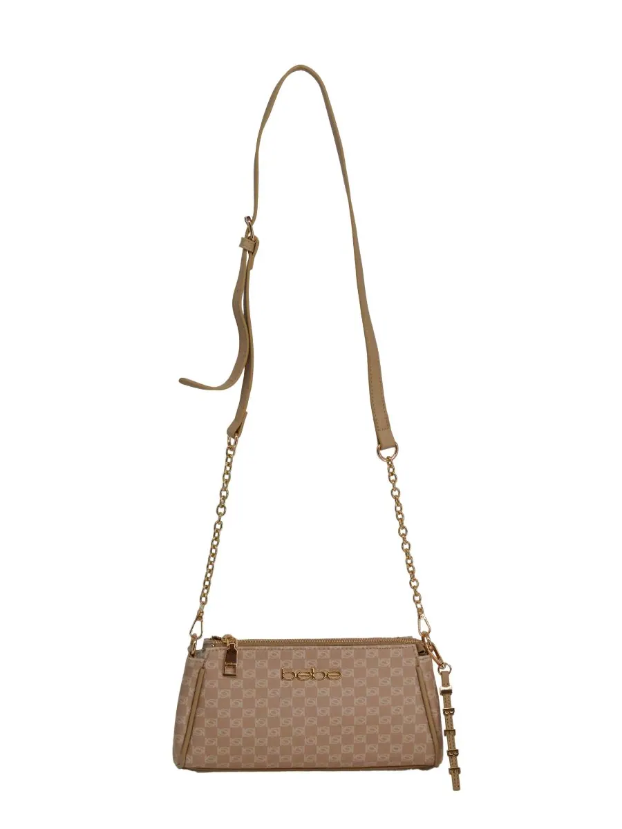 Женская сумка через плечо Adela Monogram Baguette Bebe — изображение 1 из 4, бежевый