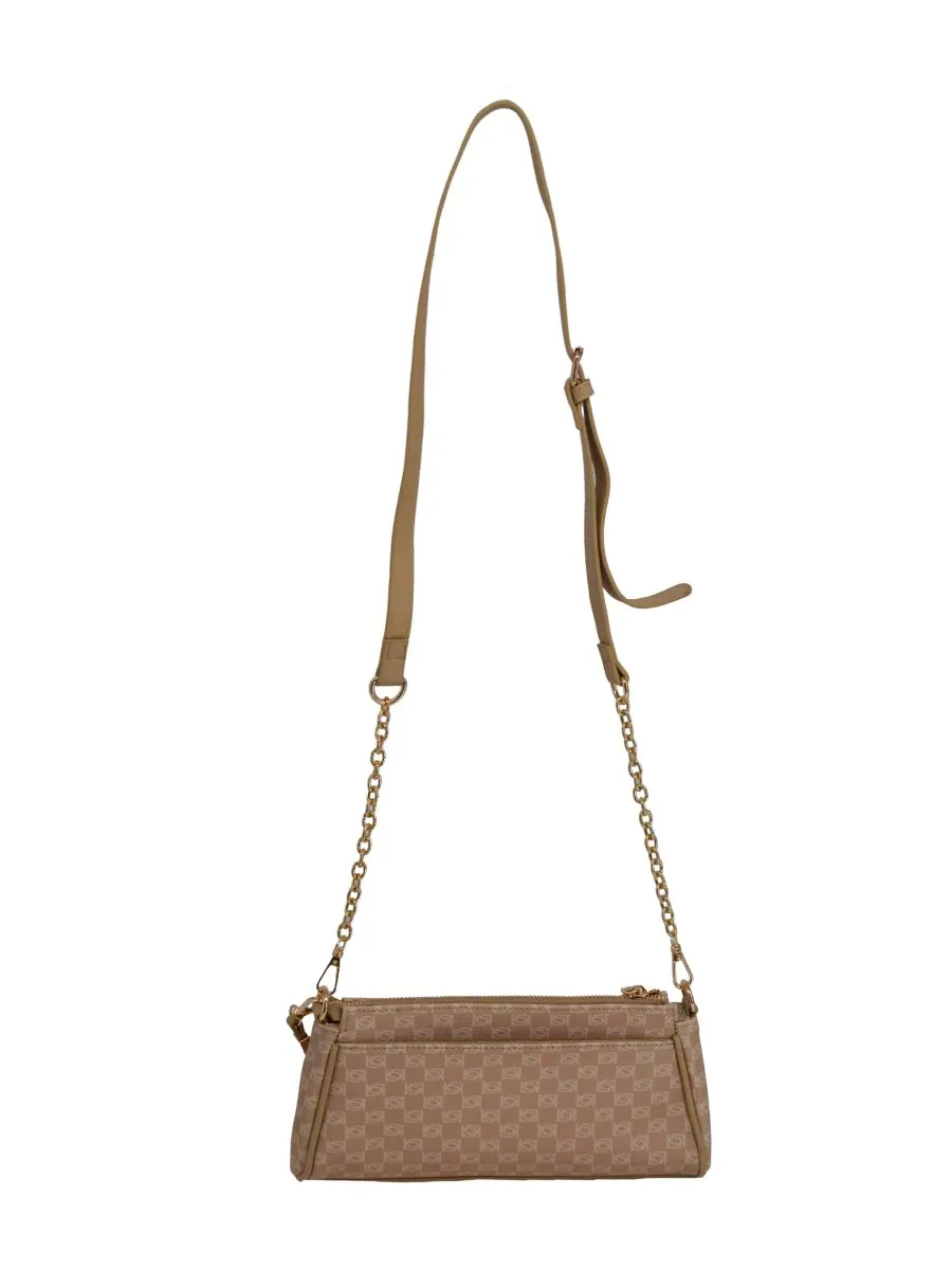 Женская сумка через плечо Adela Monogram Baguette Bebe — изображение 2 из 4, бежевый