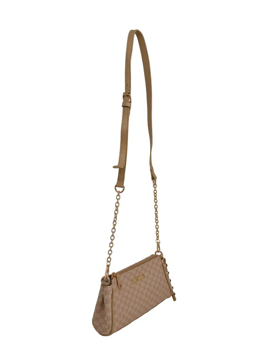 Женская сумка через плечо Adela Monogram Baguette Bebe — изображение 3 из 4, бежевый