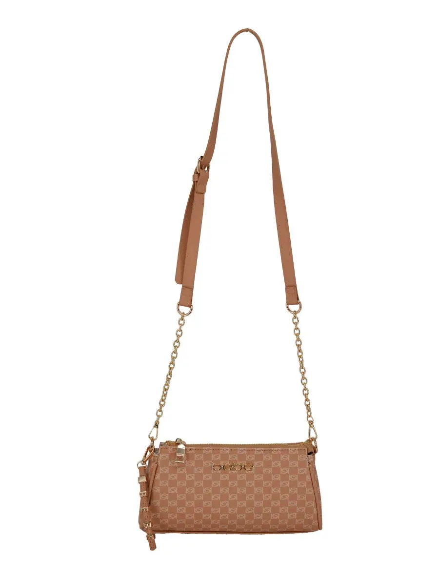 Женская сумка через плечо Adela Monogram Baguette Bebe — изображение 1 из 4, верблюжий