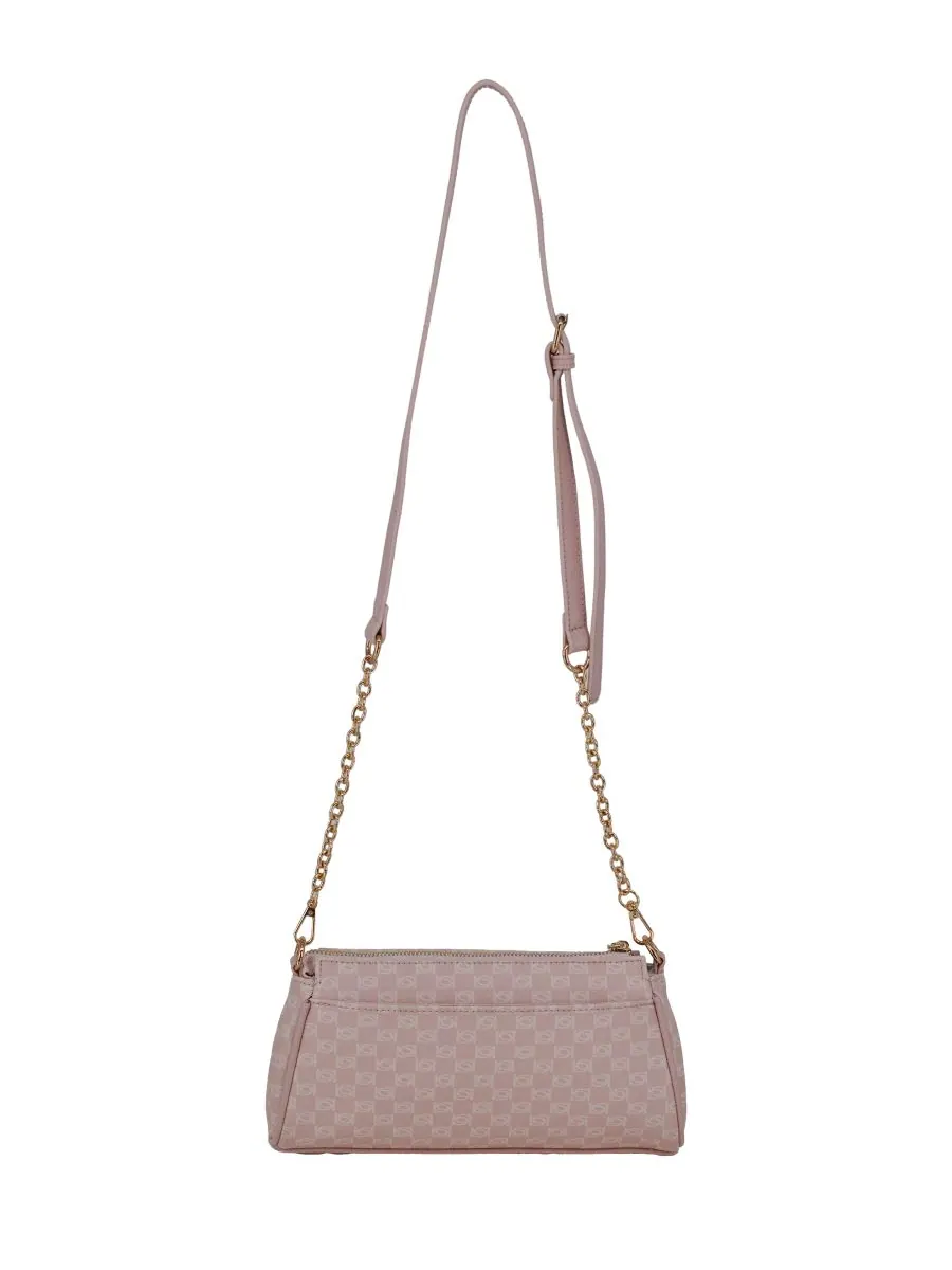 Женская сумка через плечо Adela Monogram Baguette Bebe — изображение 2 из 4, розовый
