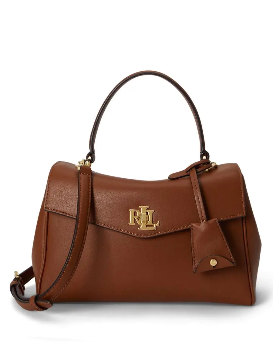 Сумка-шопер Farrah Leather Small Satchel Lauren Ralph Lauren — изображение 1 из 7, бежевый