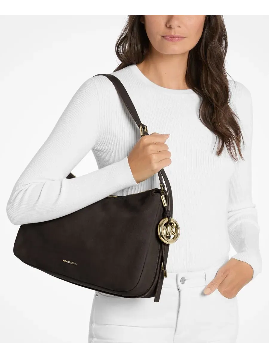 Сумка женская средняя шоппер 100% кожа (нубук) Michael Kors Nolita Nubuck Convertible — изображение 3 из 3, золотистый