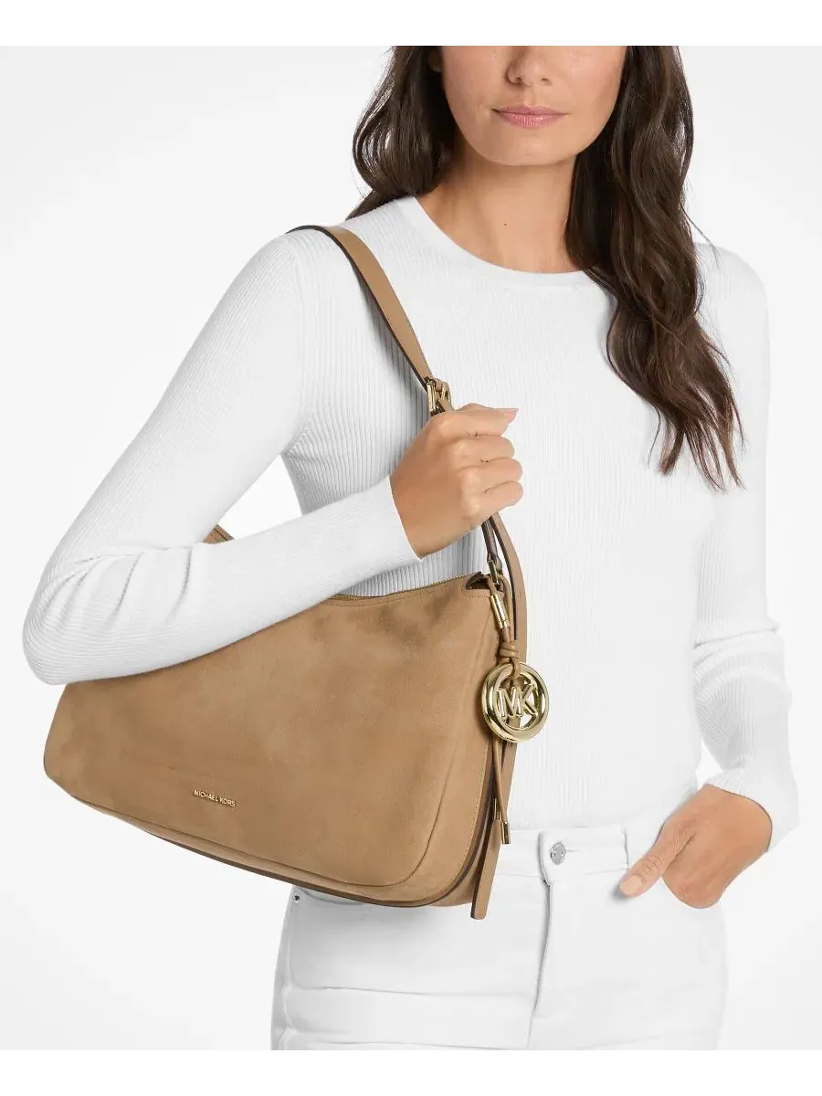 Сумка средняя через плечо 100% кожа (нубук) Michael Kors Nolita Nubuck Convertible — изображение 3 из 3, золотистый