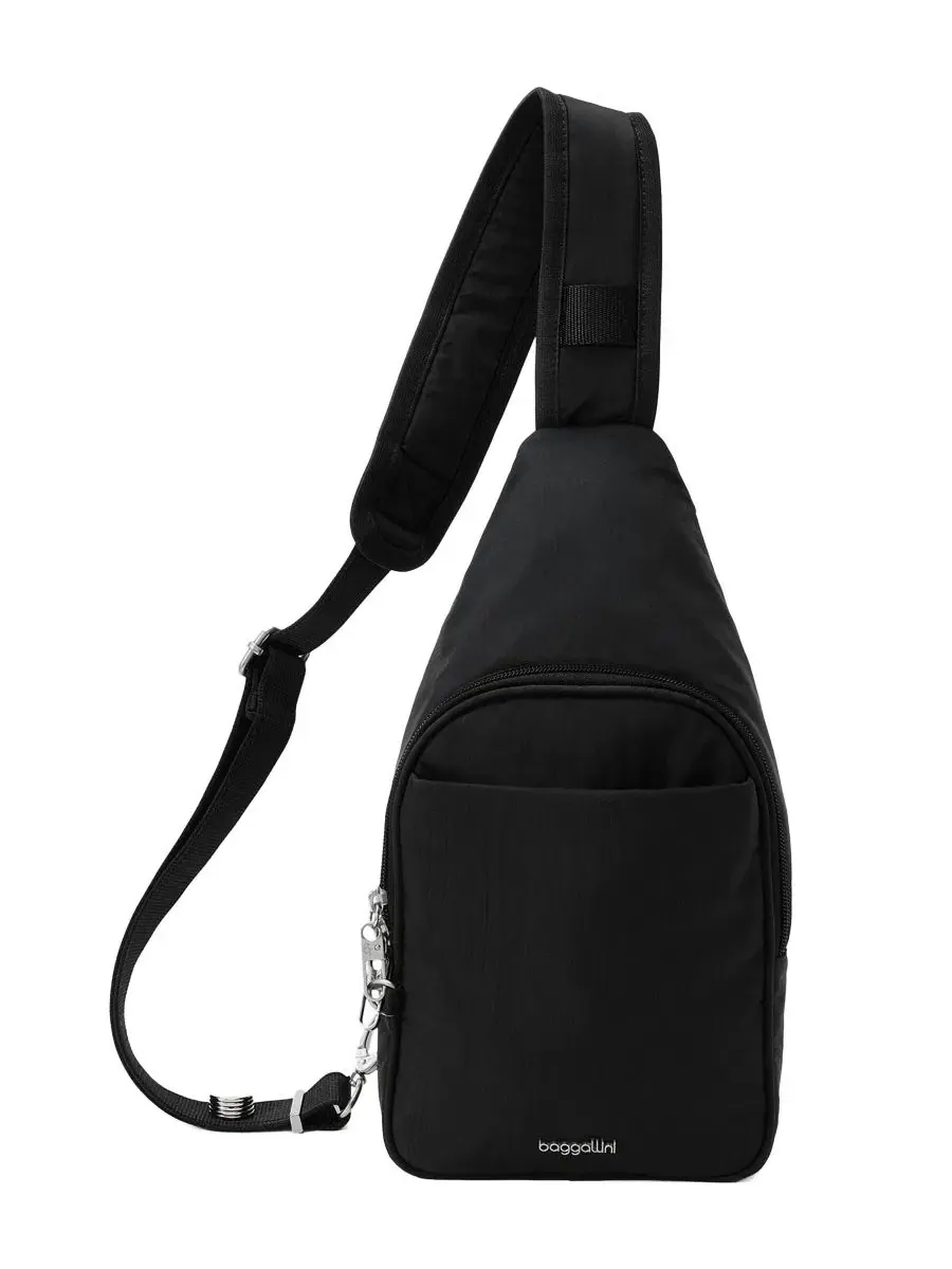 Сумка-слинг на плечо с защитой от кражи, модель Journey Anti-Theft Small Sling Baggallini — изображение 1 из 4, черный