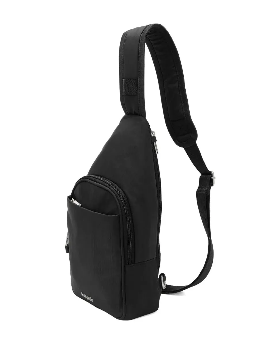 Сумка-слинг на плечо с защитой от кражи, модель Journey Anti-Theft Small Sling Baggallini — изображение 3 из 4, черный