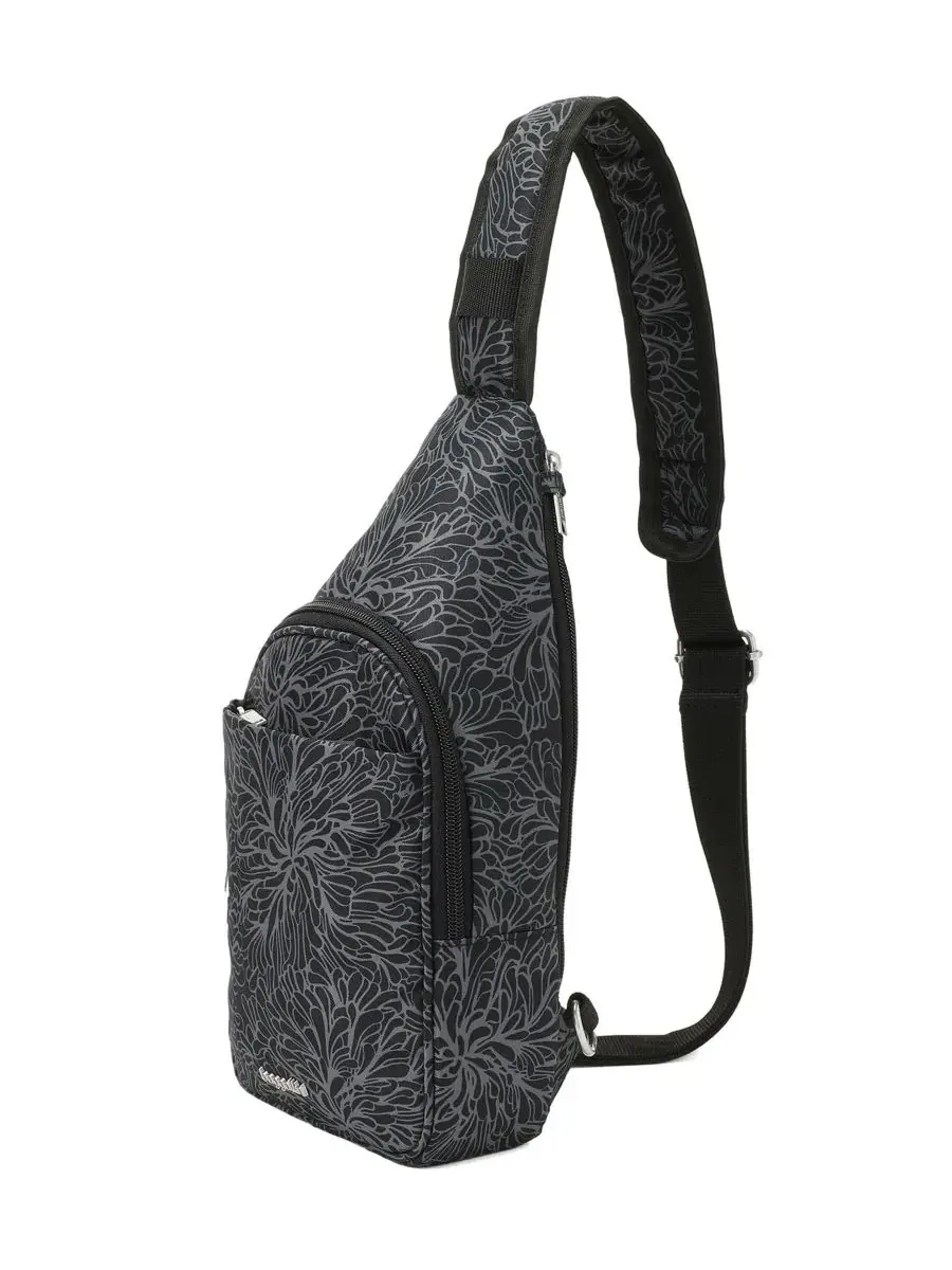 Сумка-слинг с защитой от кражи Journey Anti-Theft Small Sling Handbag Baggallini — изображение 3 из 4, полуночный цветок