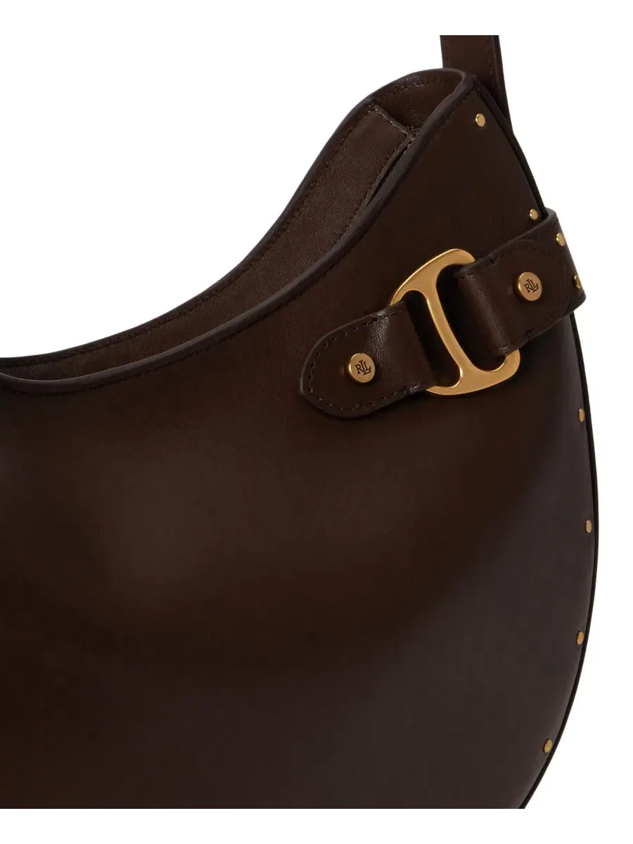 Сумка через плечо Tasha из кожи, средняя Lauren Ralph Lauren — изображение 5 из 6, коричневый