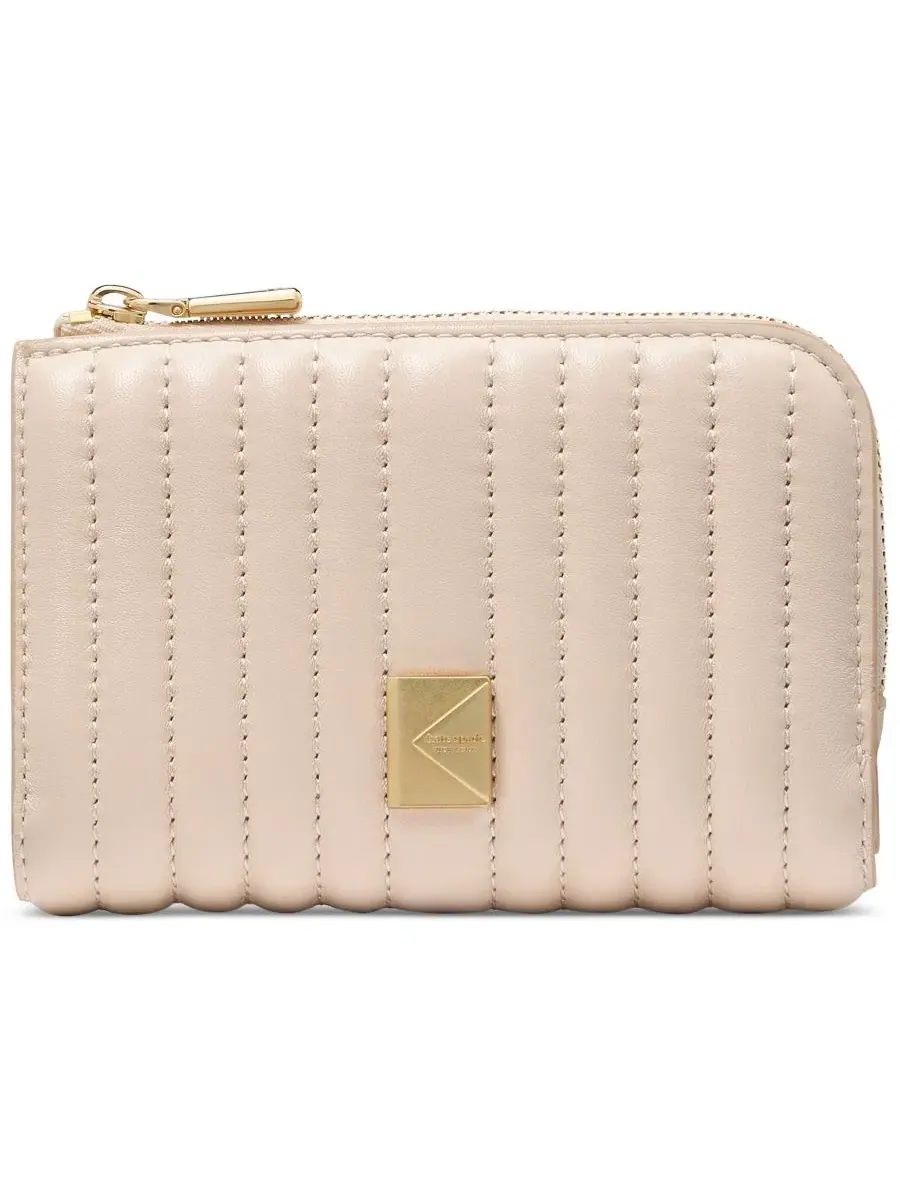 Кошелек-компакт из стеганой кожи Deco Quilted kate spade new york — изображение 1 из 4, молочное стекло