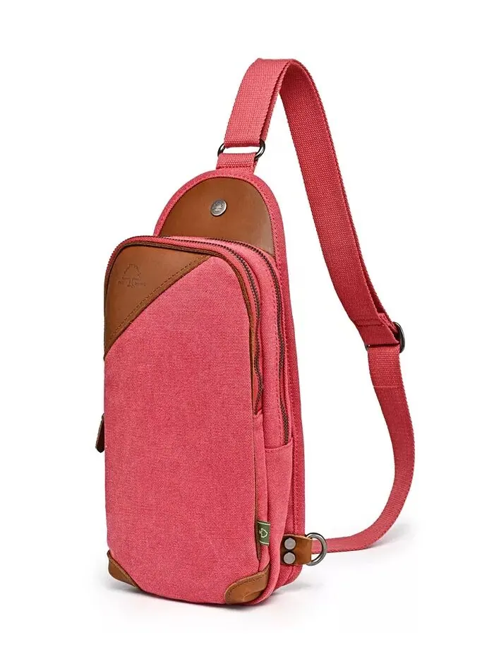 Сумка-слинг Canna Canvas TSD BRAND — изображение 6 из 10, красный